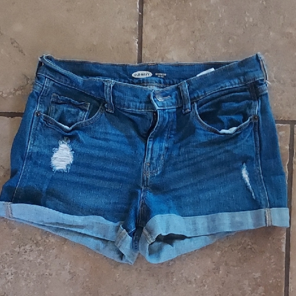 Old Navy Women's Distressed Blue Jean Shorts